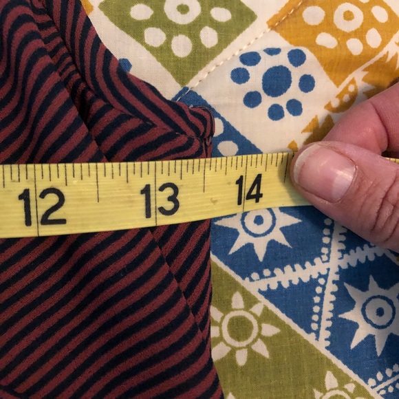 Tahari Pink and Blue Pin Striped Strapless Dress - Picture 5 of 8